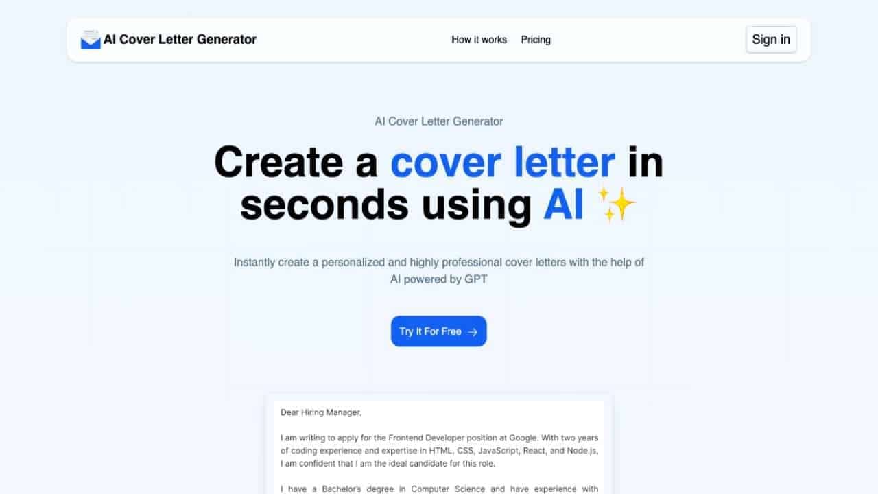 AI-Cover-Letter-Generator